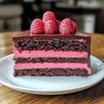 Dark Chocolate Raspberry Mousse Cake