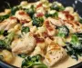 Decadent Garlic Butter Chicken Alfredo with Spinach, Bacon & Broccoli