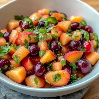 Delicious Peach Cherry Salsa - theamazingfood