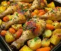 Garlic Herb Chicken Drumsticks with Roasted Veggies