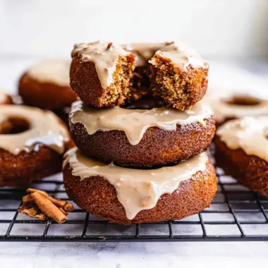 Gluten and Dairy Free Pumpkin Donuts with Maple Glaze
