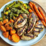 Grilled Chicken with Sautéed Mixed Veggies & Roasted Roots