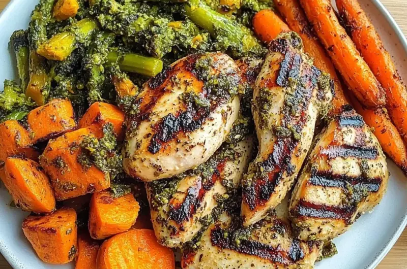 Grilled Chicken with Sautéed Mixed Veggies & Roasted Roots