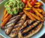 Grilled Chicken with Sweet Potato Fries & Chunky Guac