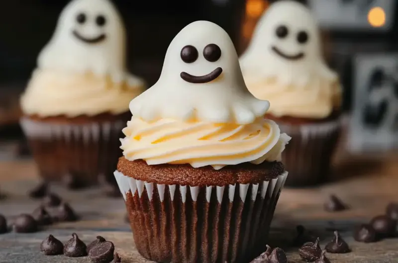 Halloween Cupcakes: Ghost Cupcakes