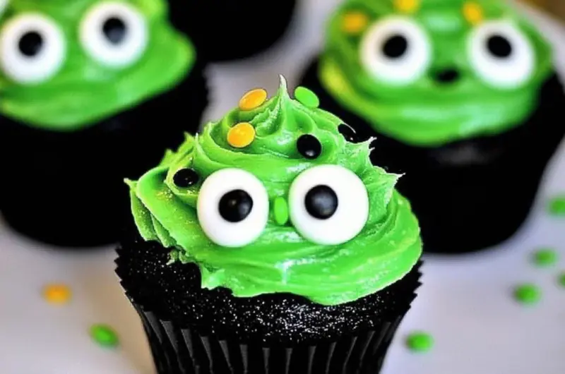 Halloween Slime Cupcakes