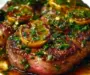 Herb-Crusted Slow-Cooked Lamb with Fresh Mint and Lemon Zest Gremolata