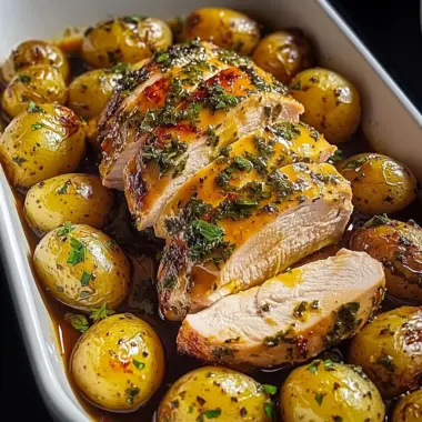Herb-Roasted Chicken Breast with Baby Potatoes