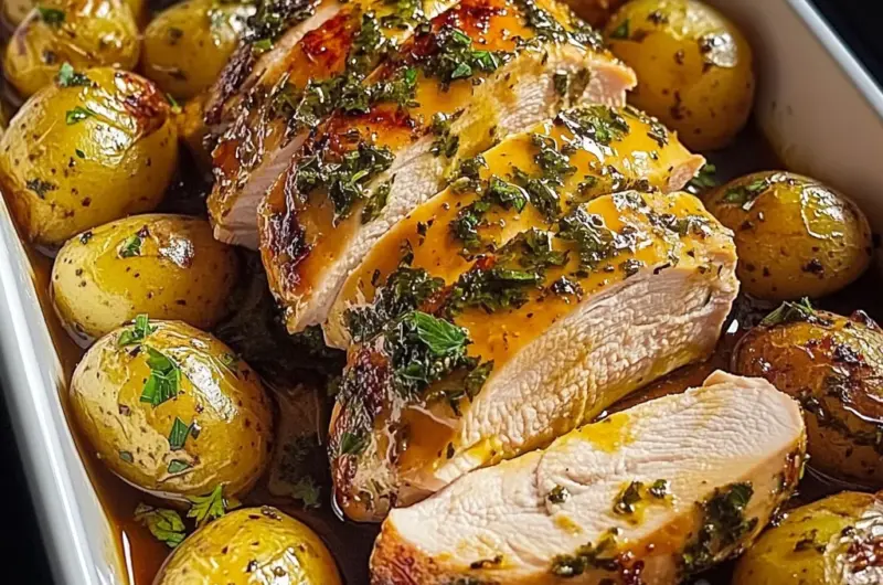 Herb-Roasted Chicken Breast with Baby Potatoes