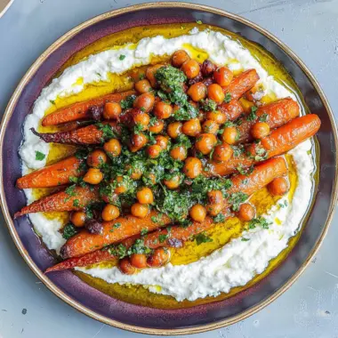 Honey Harissa Carrots With Whipped Feta