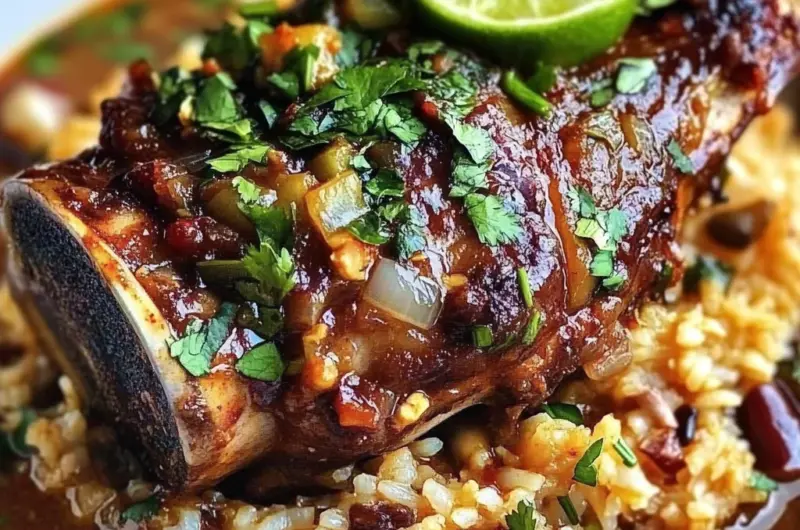 Lemongrass-Ginger Lamb Shank with Coconut Rice