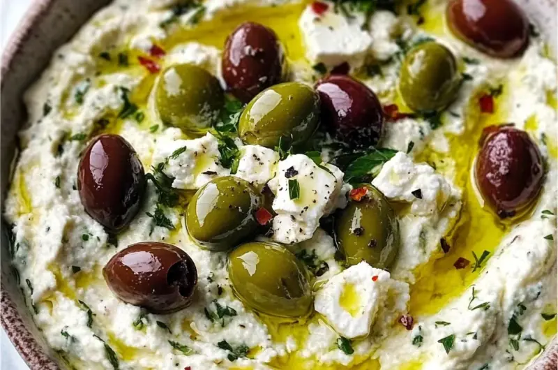 Olive Lovers’ Dream Dip – Creamy Feta & Green Olive Spread