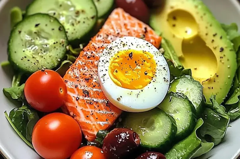 Omega Power Plate with Salmon & Avocado