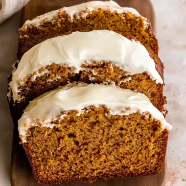 Pumpkin Bread with Cream Cheese Frosting Recipe