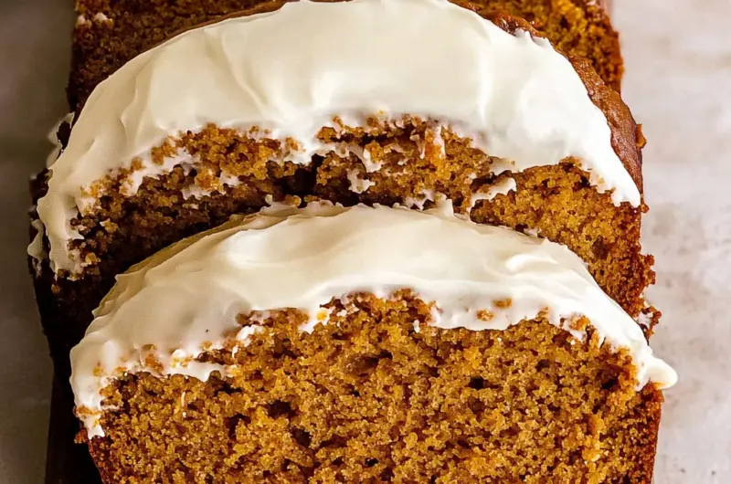 Pumpkin Bread with Cream Cheese Frosting Recipe