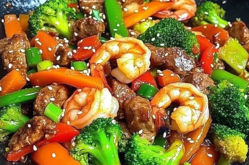 STEAK AND SHRIMP STIR FRY