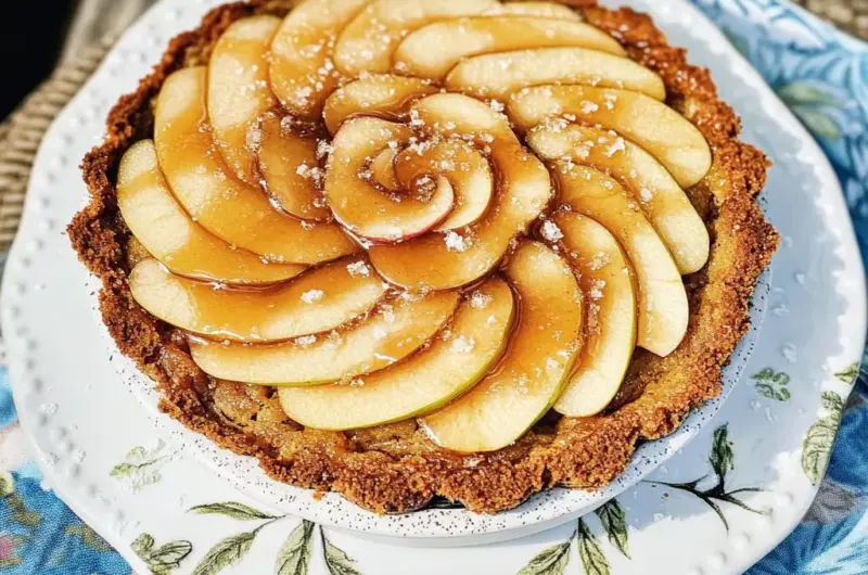 Salted Caramel Apple Rosette Cake Recipe