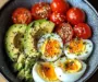 Soft-Boiled Eggs with Avocado & Cherry Tomato Salad