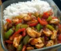 Spicy Chicken Stir-Fry with Peppers & Rice