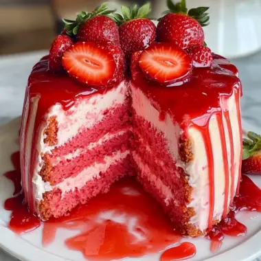 Strawberry Cream Cheese Pound Cake Recipe