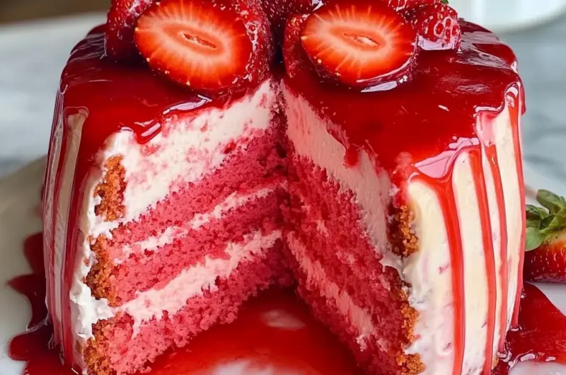 Strawberry Cream Cheese Pound Cake Recipe