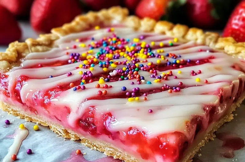 Strawberry Pop Tart Slab Pie Recipe
