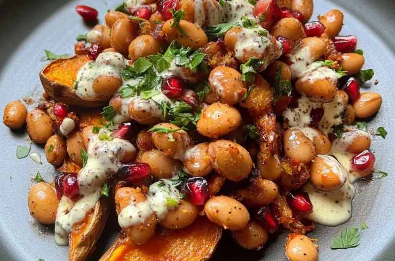 Sweet Potato with Butter Beans Crunch