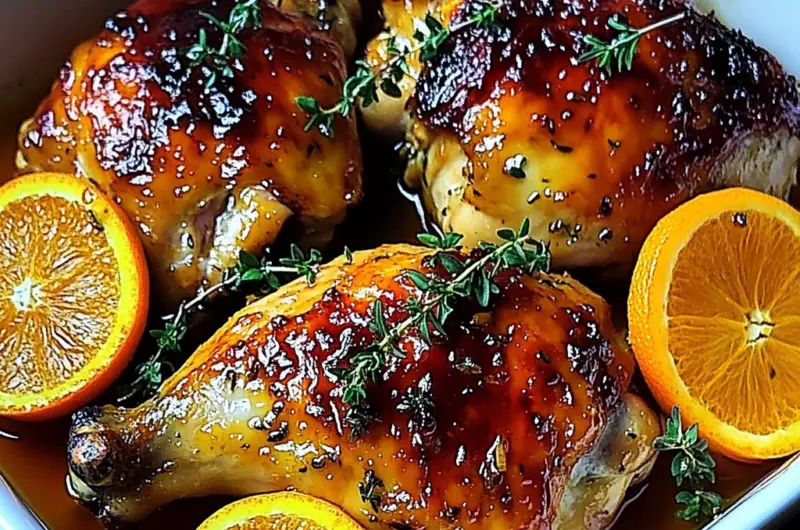Sweet and Savory Roasted Orange Chicken