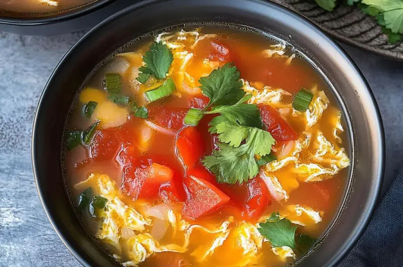 Tomato Egg Drop Soup