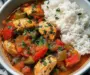 Tomato & Herb Chicken Stew with Fluffy Rice