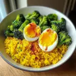 Turmeric Rice Bowl with Broccoli & Soft-Boiled Egg
