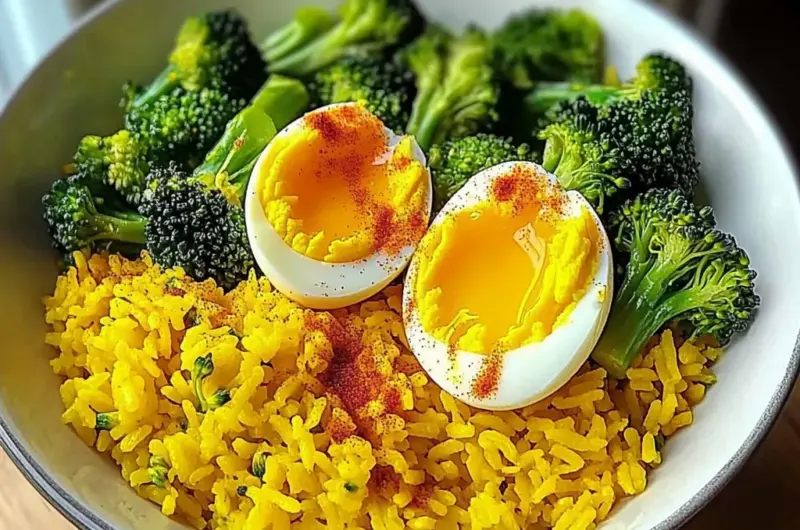 Turmeric Rice Bowl with Broccoli & Soft-Boiled Egg