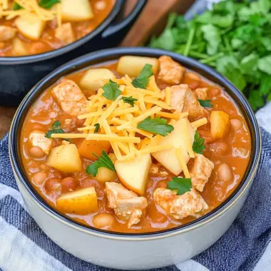 White Cheddar & Apple Chicken Chili