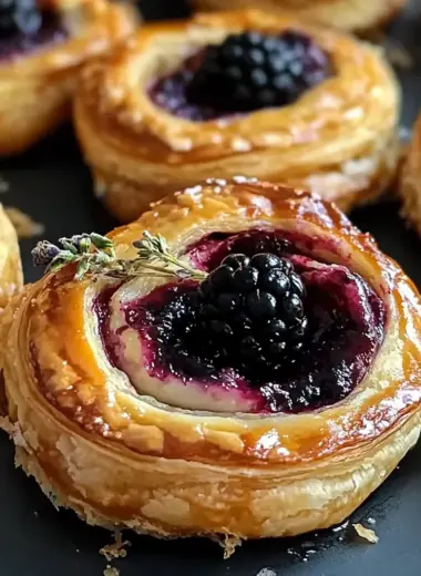 Blackberry Brie Pastry Swirls