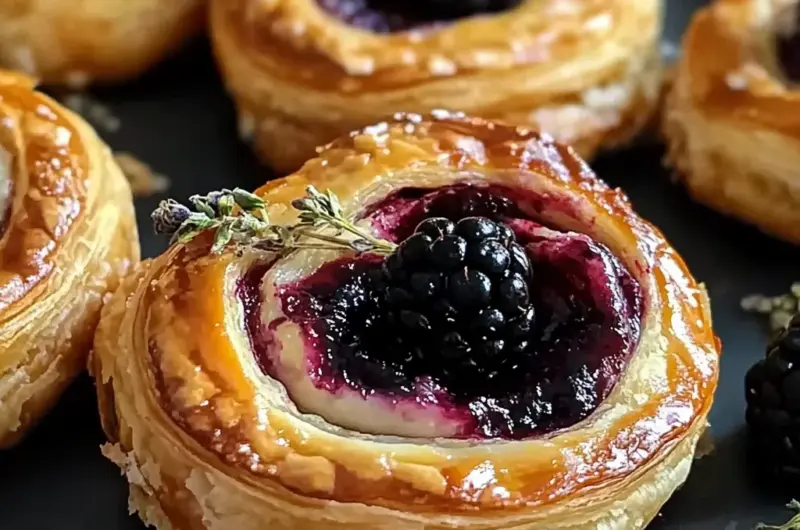 Blackberry Brie Pastry Swirls