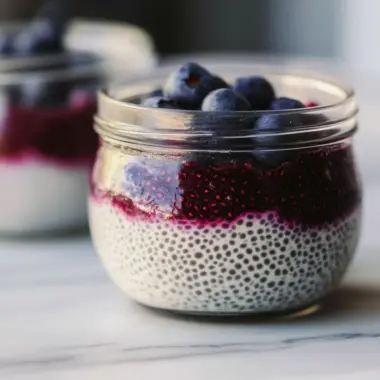 Blueberry Coconut Chia Seed Pudding