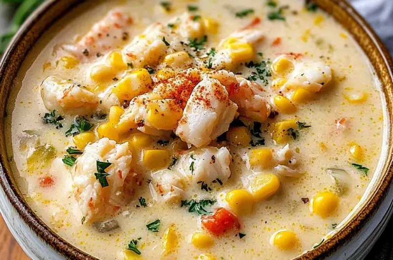 Bobby Flay’s Crab & Corn Chowder