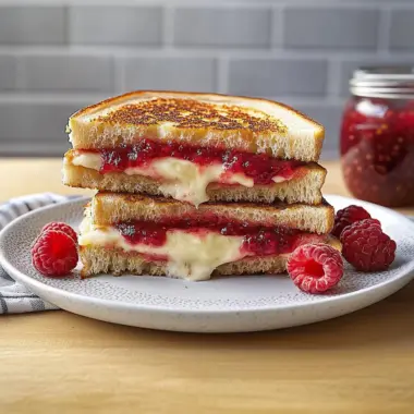 Brie & Raspberry Jam Grilled Cheese Sandwich
