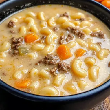 Cheeseburger Macaroni Soup: Creamy Comfort in Every Bowl