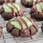 Chocolate Mint Thumbprint Cookies