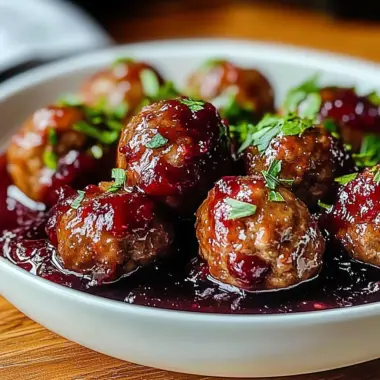 Cranberry Sauce Meatballs