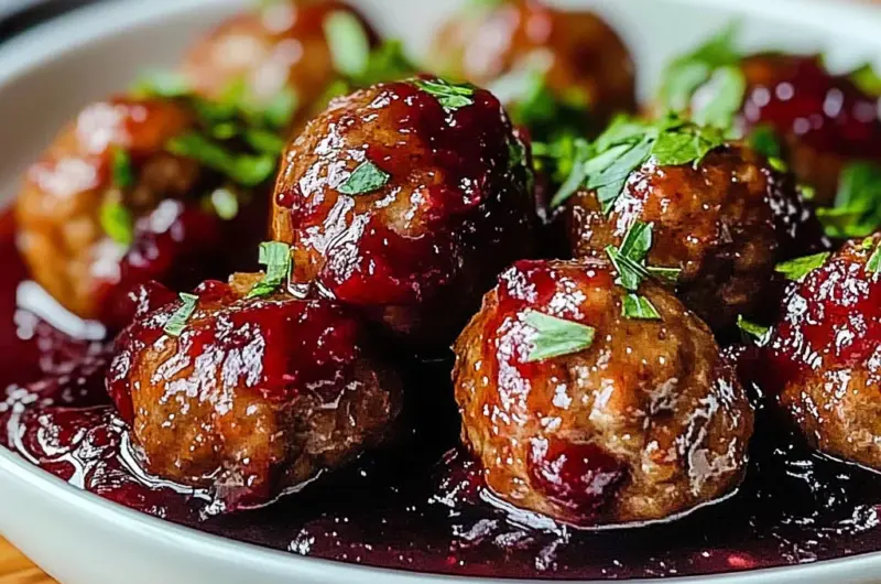 Cranberry Sauce Meatballs