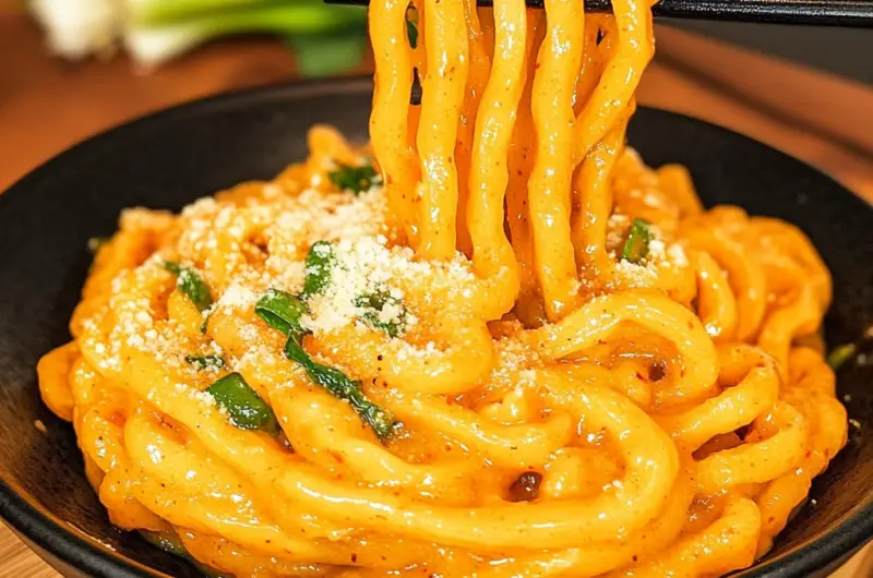 Creamy Gochujang Udon Noodles