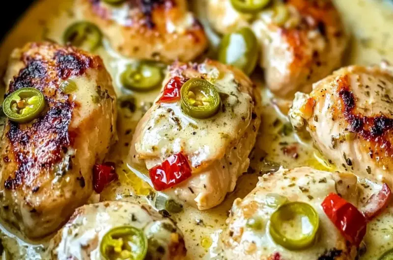 Creamy Pepperoncini Chicken Skillet Recipe - Quick & Easy