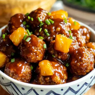 Crock Pot Hawaiian Meatballs