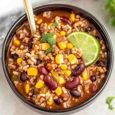 Crock Pot Taco Rice Soup Recipe
