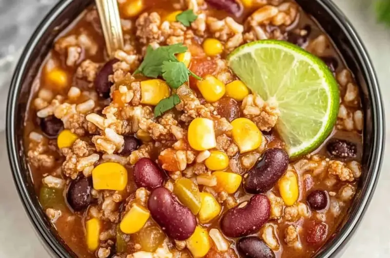 Crock Pot Taco Rice Soup Recipe