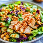 Crunchy Thai Chicken Salad with Peanut Dressing