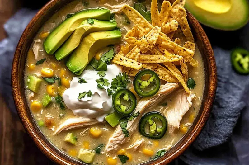 Flavorful Crockpot White Chicken Chili Soup