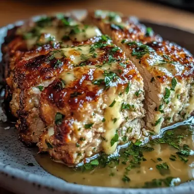 Garlic Parmesan Chicken Meatloaf